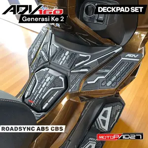 Motopad27 Tankpad Deckpad Honda ADV 160 2025 gen 2. Type roadsync ABS CBS. Premium bahan full karet premium.