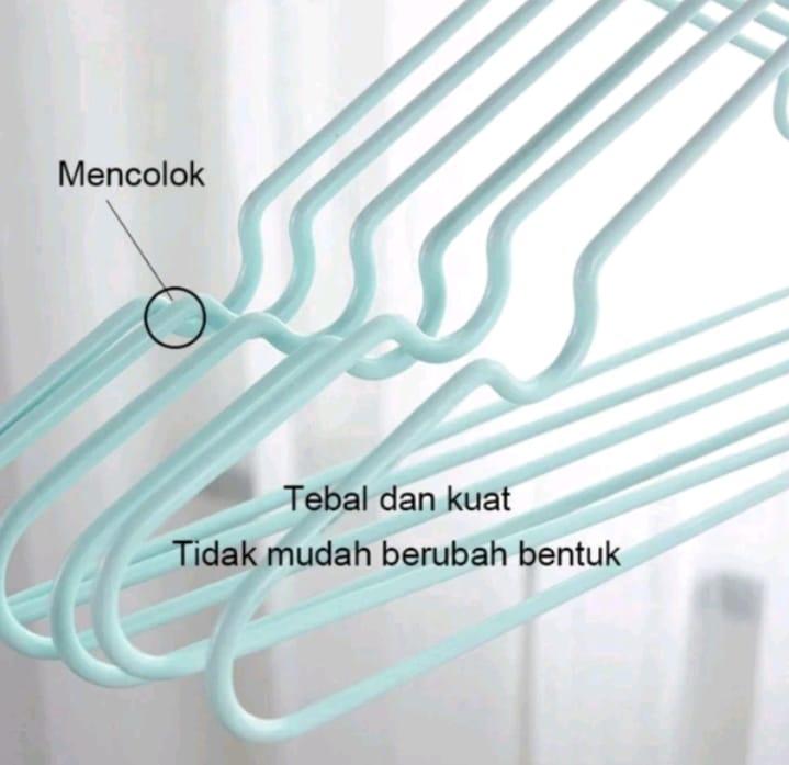 ISI 50 PCS!!! HANGER KAWAT / GANTUNGAN BAJU ANTI KARAT stainless Pakaian 4