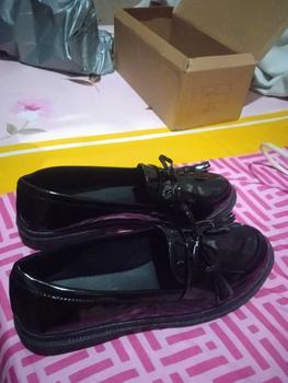 Product Review of Sepatu Wanita Hitam Oxford Best Seller Kekinian Flat Shoes Sneakers Docmart Cewek Kasual Gisele Hak Datar Bisa Cod Karet from C**n 2