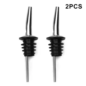 2pcs Alat Penuang Botol Minuman Presisi Anti Tumpah Wine Pourer Cocktail Stainless Steel