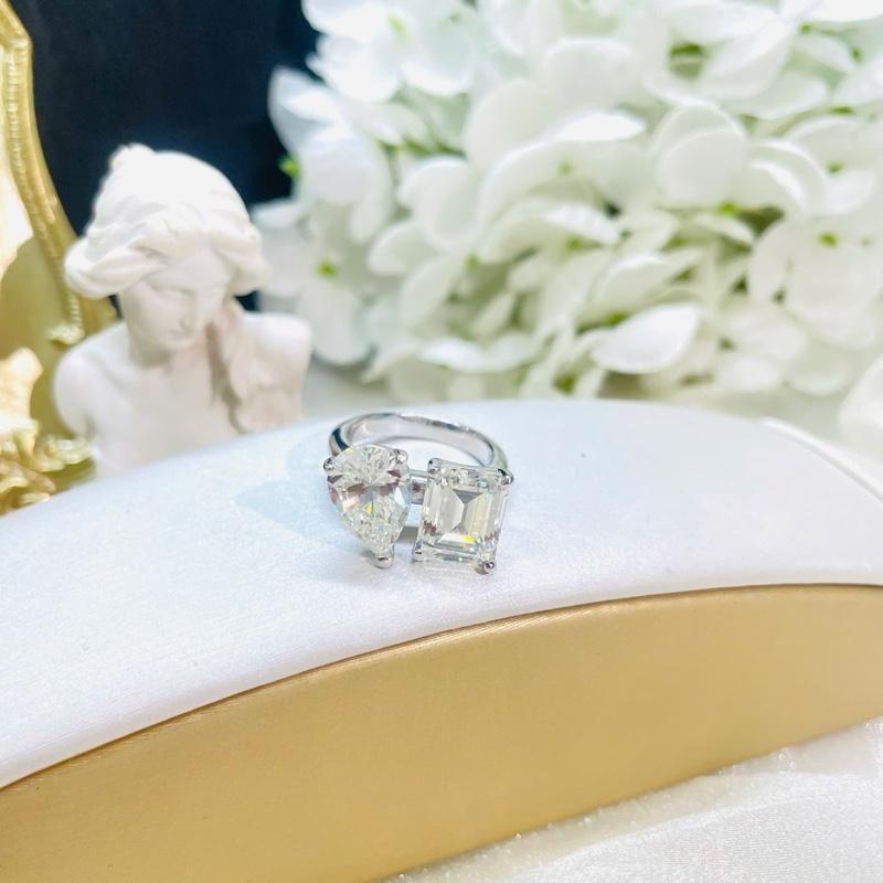 Nhẫn Kiểu Đá Nam Phi Vuông Giọt Nước - N32