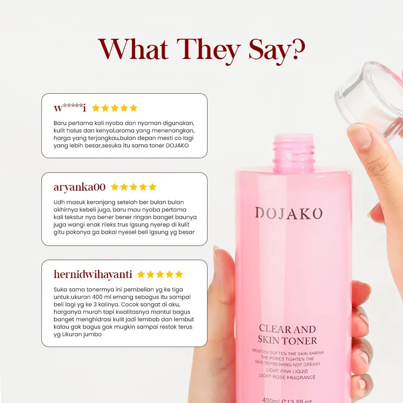 [PROMO] DOJAKO Hydrating Toner 100ML Skincare Muka Refreshing Nourish toner Mengencangkan Wajah Melembutkan Mencerahkan Perawatan Kering Berjerawat 5