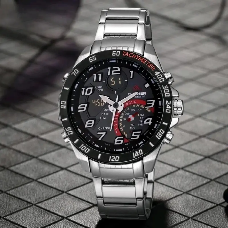 JAM TANGAN PRIA D-ZINER 8292 DOUBLE TIME ORIGINAL 6