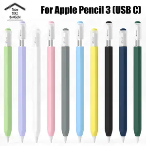 Case untuk Apple Pencil 3 USB-C USB C Full Cover PASTEL Rubber Silicone Casing Cover Pouch Protector APR3-002