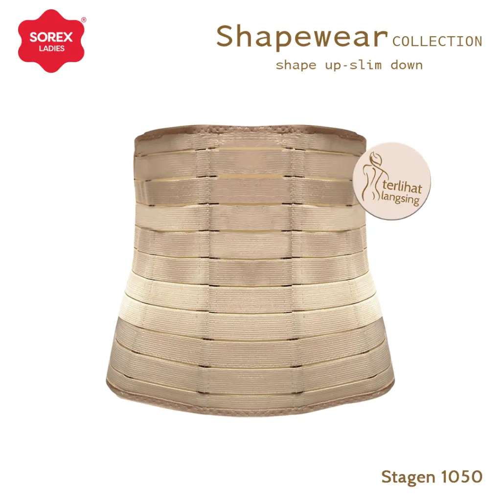 Sorex Stagen 1051 & 1052 Adjustable Corset Korset Ibu Melahirkan Perekat Mengecilkan Perut Freesize Cokelat Shapewear Collection