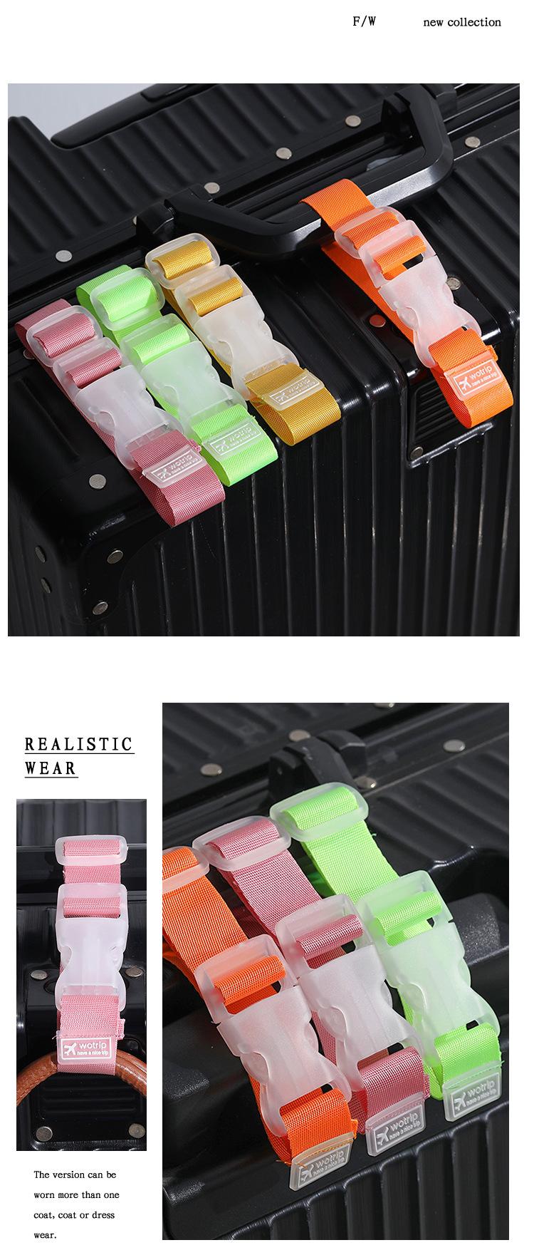 Product Introduction of New AdjustableTravel  Anti-loss Luggage Strap Straps Suitcase Bag Straps Belt  Portable Clip Buckle Strap  Travel Accessories 5