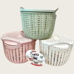 Keranjang TopasTempat Buah Serbaguna Rotan Baju Mainan