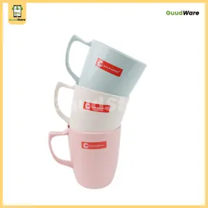 6 Pcs - 12 Pcs Cangkir Kopi Gagang pastel colour plastik pp 5 Food Grade Bpa Free