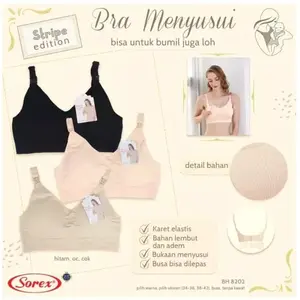 SOREX BH Bra Menyusui Maternity 8200 Model Sport Wanita Ibu Hamil Kait 3 Setara Cup B Busa Sedang Tanpa kawat seamless nyaman ibu hamil 8200