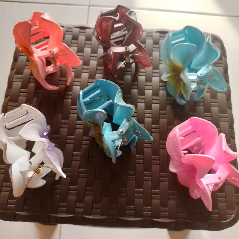 Jepit Rambut Model Bunga Kamboja Jepitan Rambut Cantik Model Bunga Kamboja Cantik Clips 1