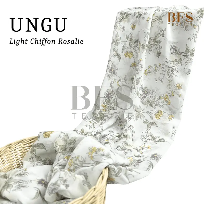 BFS Textile 0,5 meter Bahan Kain Light Chiffon Motif Grade A 8