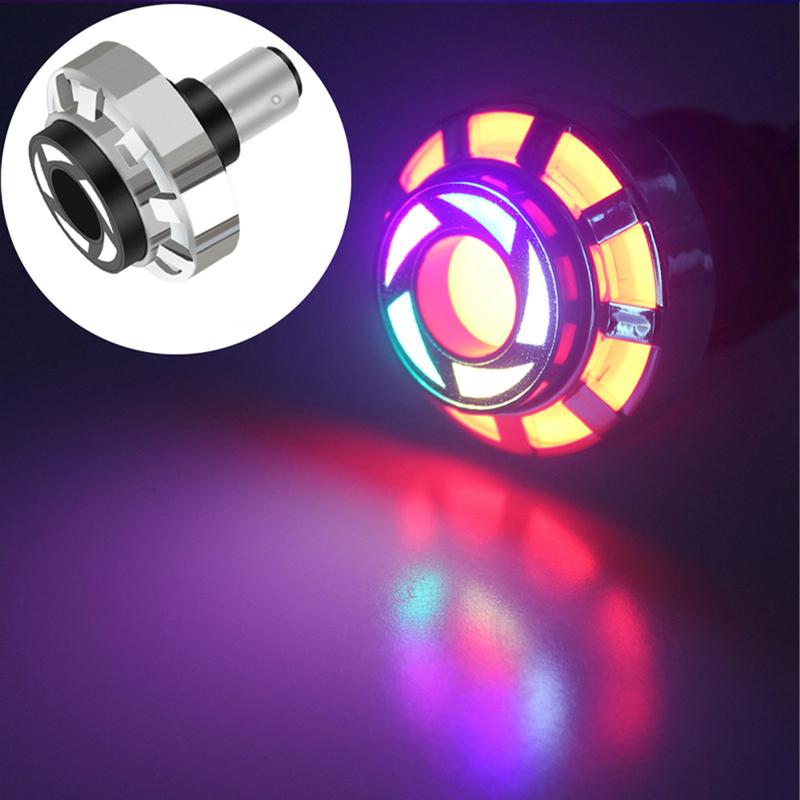 Product Introduction of Universal Motorcycle Warning Lamp Angel Eye Motorcycle Headlight  Brake Tail Rear RGB LED Motorbike Light Moto Accessories 21