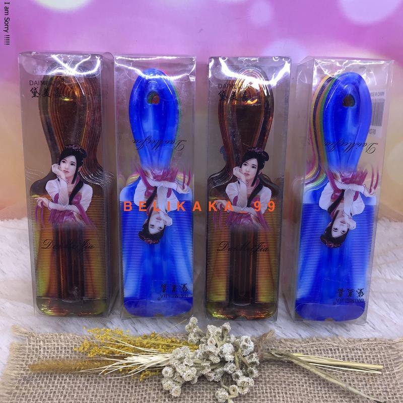 SISIR SERIT KUTU RAMBUT GAGANG PLASTIK WARNA WARNI / SISIR SERIT PLASTIK / SERIT KUTU BAHAN PLASTIK 1