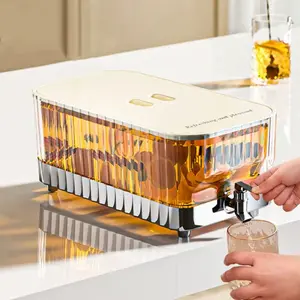Keran Dispenser Ember Pendingin Premium Berbahan Emas Putih, Sumber Air Dingin & Minuman Segar untuk Jus, Susu, Teh, Kopi, dan Wine dengan Kapasitas Besar