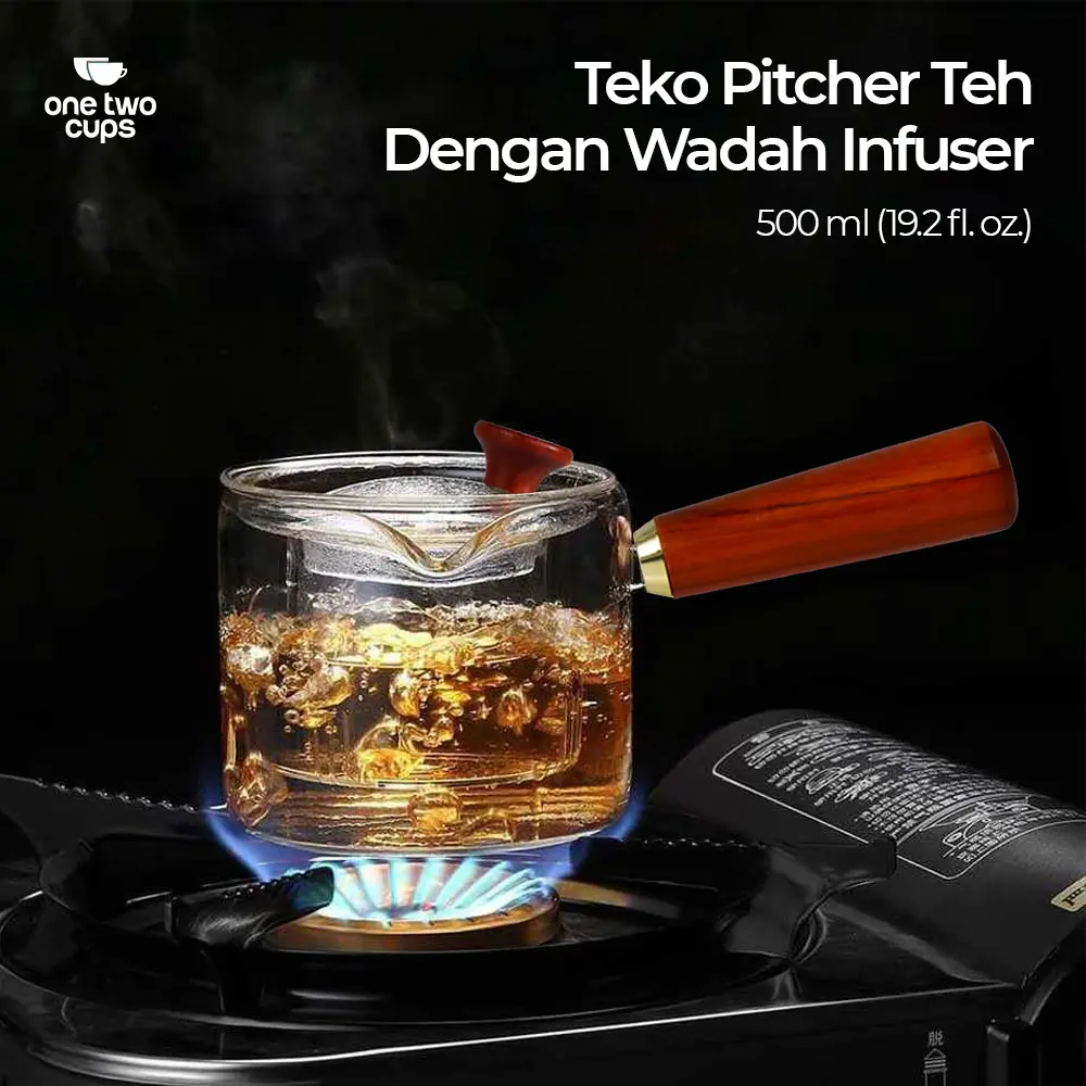 Mutiara Mall - Teko Teh Kaca | Glass Teapot Infuser | Teko Saringan 500ml