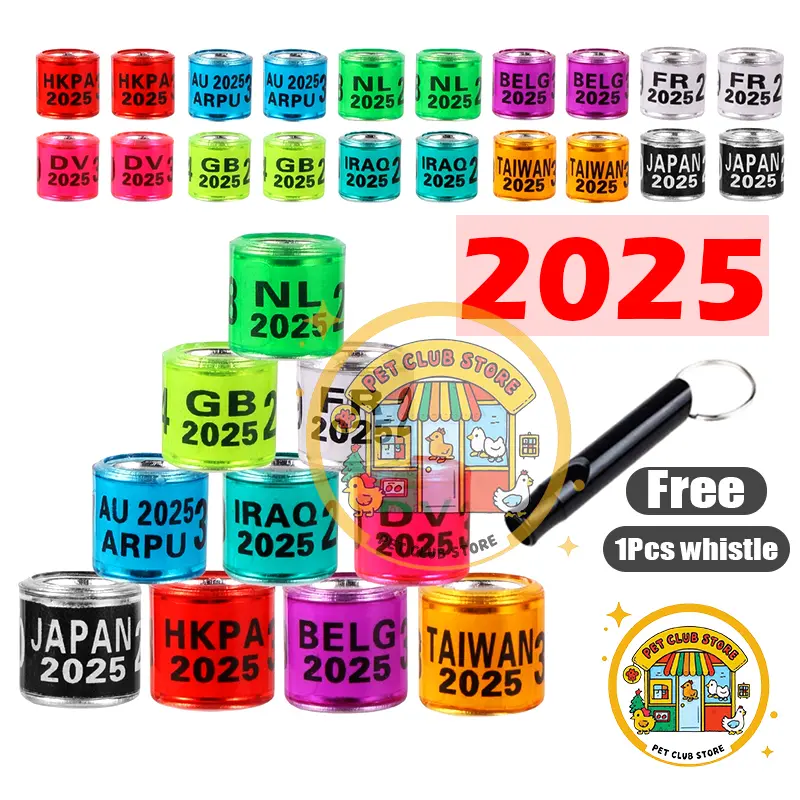 10Pcs PHA Pigeon rings 2025 Pigeons foot ring Singsing ng kalapati 2025 for Karera ng kalapati Racing Pigeon training club ring