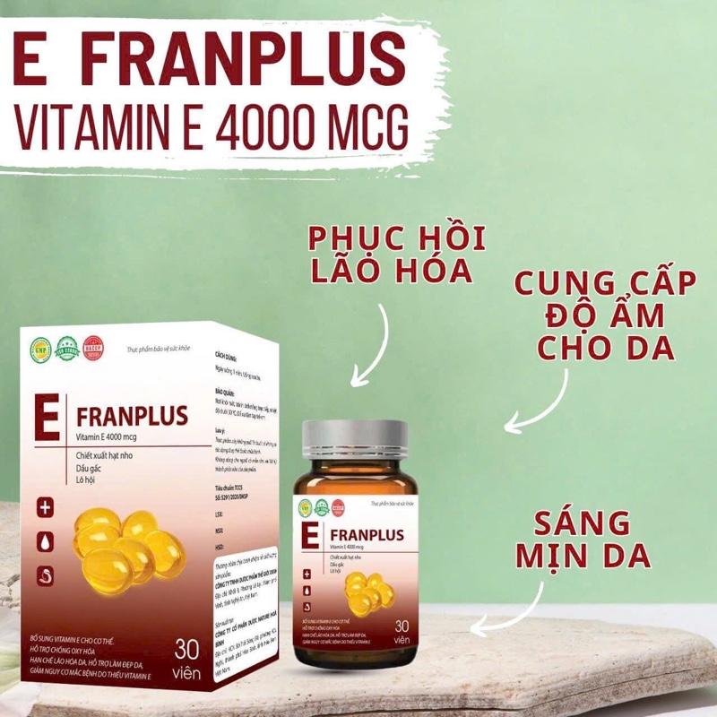 [Mua 2 tặng 1 ] Viên uống Vitamin E đỏ 4000 hộp 30 viên - Thực phẩm bổ sung hỗ trợ chăm sóc da, chăm sóc tóc và móng