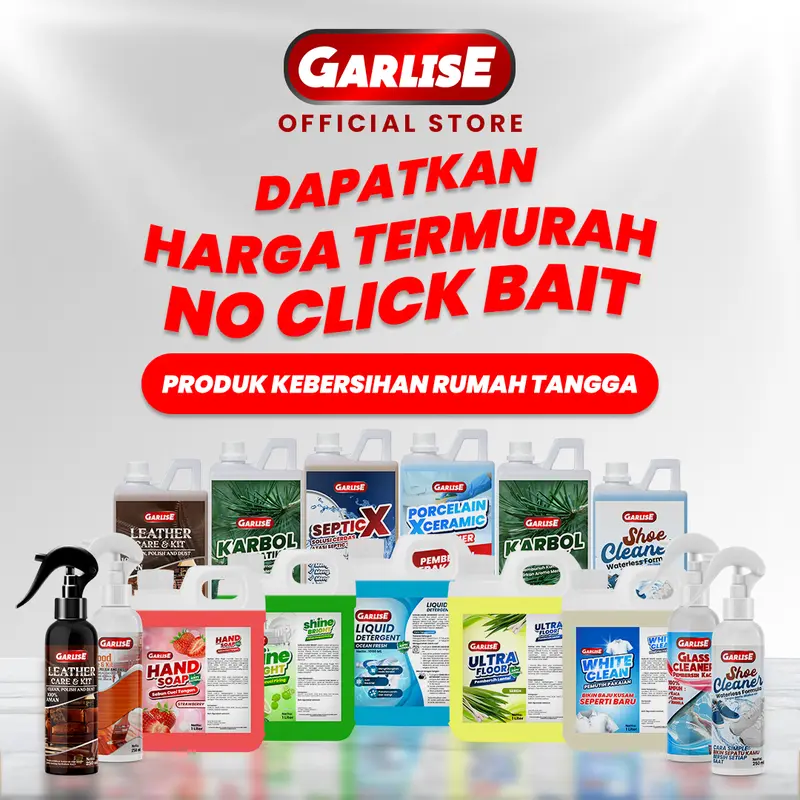 GARLISE LIQUID DETERGENT 1 LITER SAKURA FRESH DETERJEN ANTIBACTERIAL 4