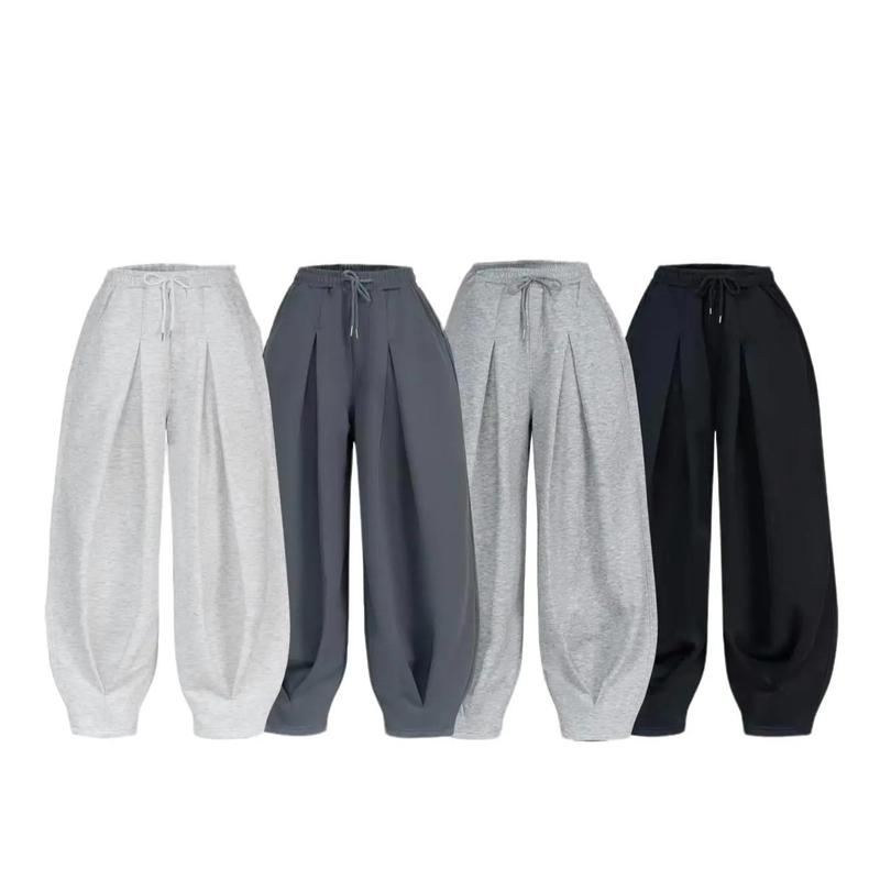 Quần Dài Form Rộng Chất Liệu Nỉ Cotton 2 Da Cao Cấp Nice 90 Fashion Wide Leg Pleated Pants - Co Giãn Mềm Mịn Dày Dặn Unisex Nam Nữ Mặc Được 4 Mùa Trẻ Trung Năng Động Đa Dạng Phong Cách Phối Đồ