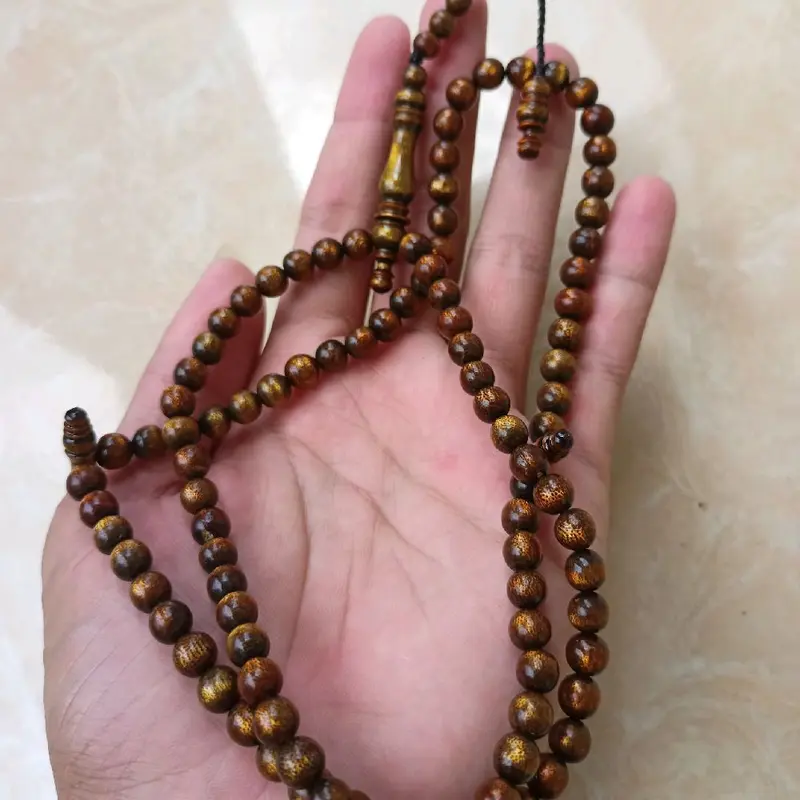 Tasbih Muslim Tali Arus Original Diameter 7 Warna Kuning 2