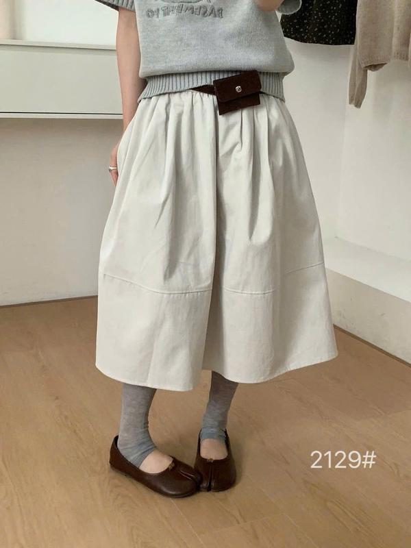 V65 - Chân váy dáng bồng hai tầng basic chất kaki dày dặn, hack dáng. hottrend 2026 (không bao gồm dây lưng)