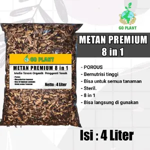 MEDIA TANAM PREMIUM 8 IN 1 ISI 4 LITER, MEDIA TANAM ORGANIK PENGGANTI TANAH UNTUK TANAMAN BUNGA DAN SAYUR.
