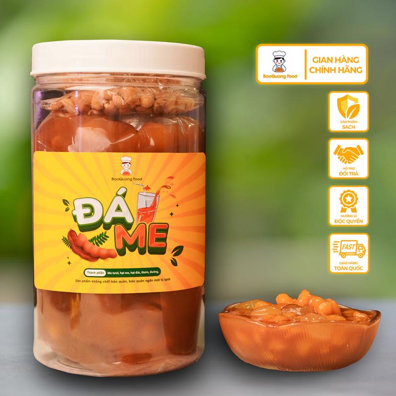 Đá Me hạt dẻo, khóm mix hạt đác nhà làm kèm 2 bịch đậu phộng BaoQuang Food