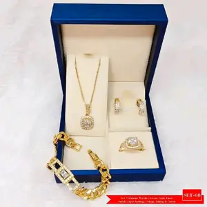 Set Gelang & Cincin Sapphire Premium berat 10grm kadar 18k free nota kuitansi SET Emas