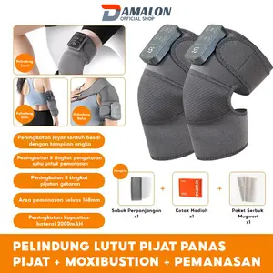 DAMALON Garansi 12 bulan (2PC) Pelindung Lutut Pemanas Pintar/Pemijat Lutut/Penyangga Lutut dengan Pemanas Listrik/Alat Terapi Sendi Pemanas Lutut Terapi Bahu Terapi herbal mugwort Elbow 3 in1