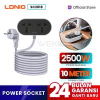 Gambar LDNIO SC2018 Stop Kontak Power Strip 2 Socket Universal Extension Cord 2500W Maximal Power - 5 Meter dari WEKOI Indonesia Kota Tangerang 2 Tokopedia