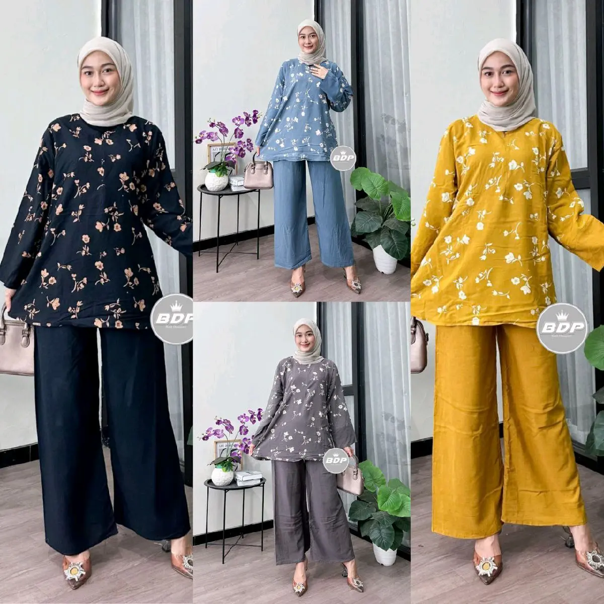 SETELAN PANJANG RRAYON RUNA Wanita Dewasa