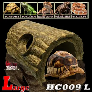 HC009 TEMPAT SEMBUNYI REPTILE GOA HIDINGCAVE HIDING CAVE PLACES KURA-KURA DARAT TORTO SULKATA ALDABRA BEARDED DRAGON BD DUNNER KLASIK ULER VARANUS SALVATOR SALVA MONITOR SAVMON BIAWAK AKSESORIS KANDANG REPTILE