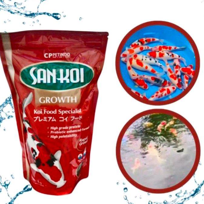 SANKOI Makanan Ikan Koi Sankoi Growth 1 kg Ukuran Medium Kualiti ...