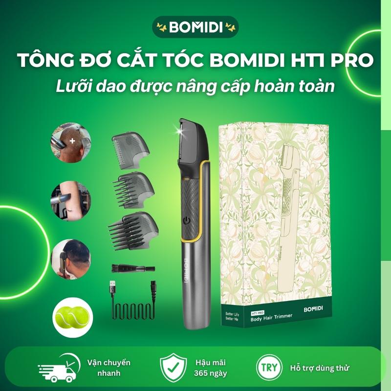 Tông Đơ Cắt Tóc BOMIDI HT1 PRO Cạo Râu Cạo Lông Toàn Thân BOMIDI HT1- sạc USB , chống nước IPX6