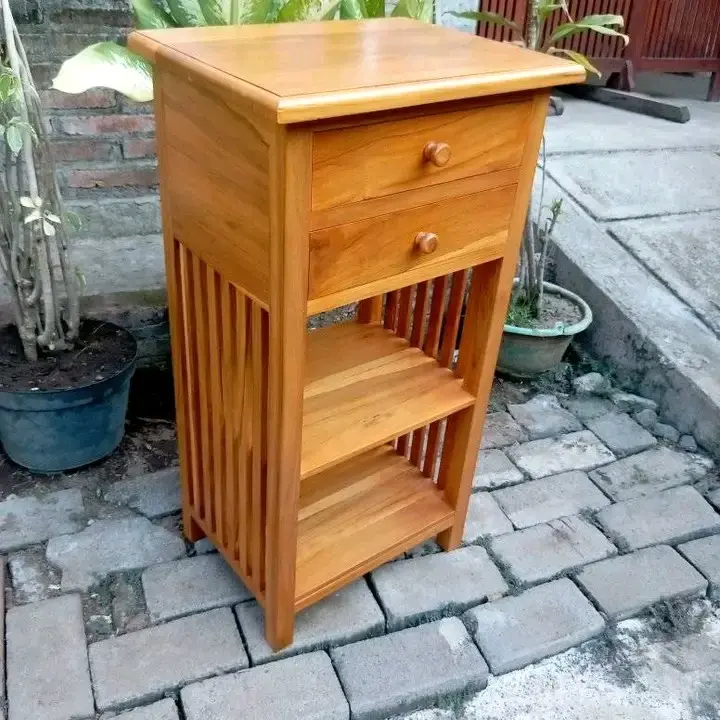 nakas laci jati ukuran 40 x 30 x75 cm Jati 0