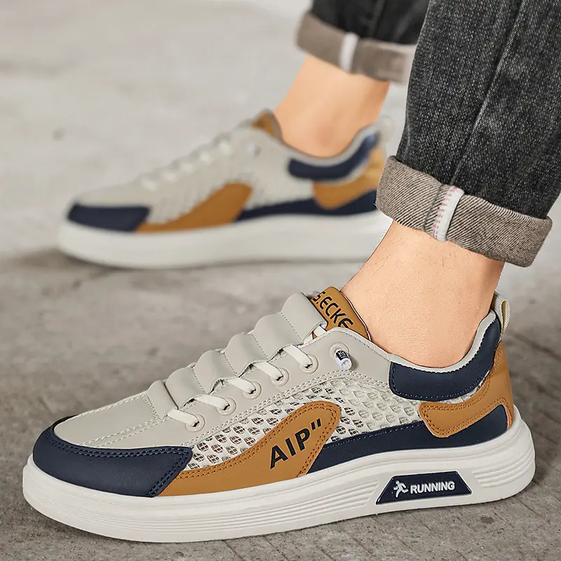 Sepatu C-1 Sneakers 2024 Olahraga Casual Kerja Spatu Cowok kekinian Shoes  Pria Sport Snekers Khaki 39