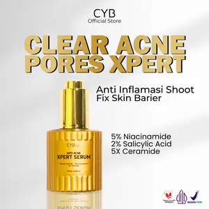 CYB Anti Acne Xpert Serum - Niacinamide 5% Salicylic Acid 2% 5X Ceramide Serum Jerawat Beruntusan Chicken Skin Komedo Jerawat Batu Kecilkan Pori Kurangi Minyak Calming Booster Premium