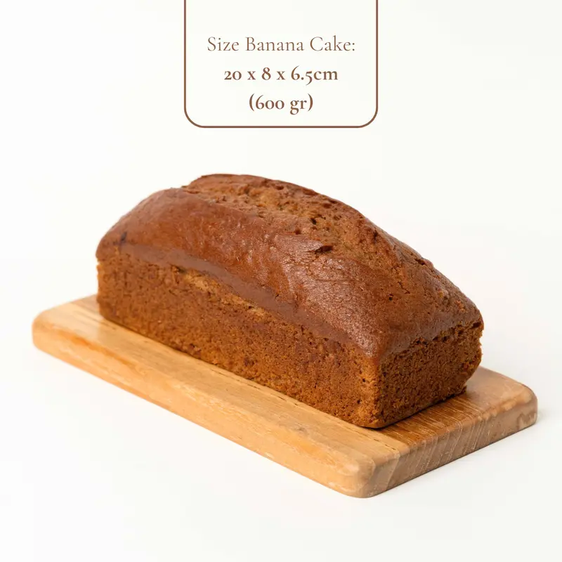 Banana Cake Original - Bolu Pisang Premium Rasa Original | Size: 20x8x6.5cm (600gr) 5