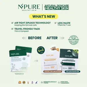 N'pure Cica Clear & Brightening Pad Sachet