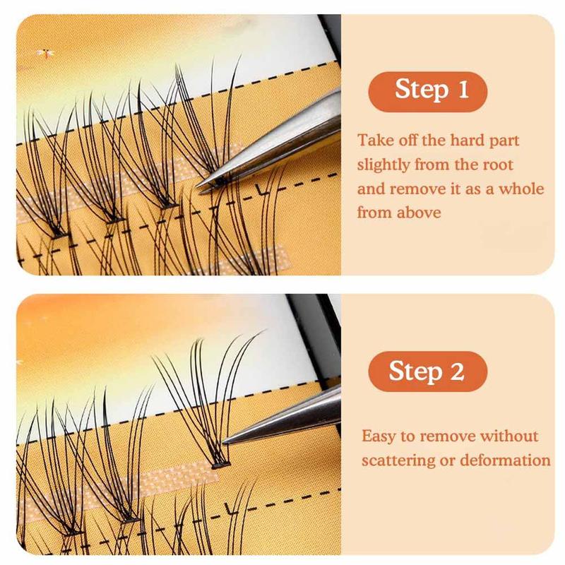 D Curl Eyelash Extension Set With Glue 60pcs Cluster Fake Eyelash Natural Look Eyelash Extension 2