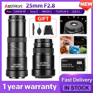 AstrHori 25mm F2.8 2X 5X Full Frame Ultra Macro Lens for Sony E Canon RF eos r Nikon Z for Leica L Fuji FX Mount Camera