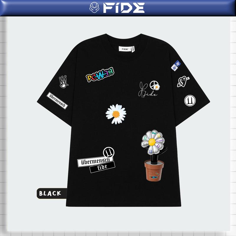 Áo thun FIDE LIGHTSTICK phông unisex form rộng local brand nam nữ cổ tròn oversize -AT185
