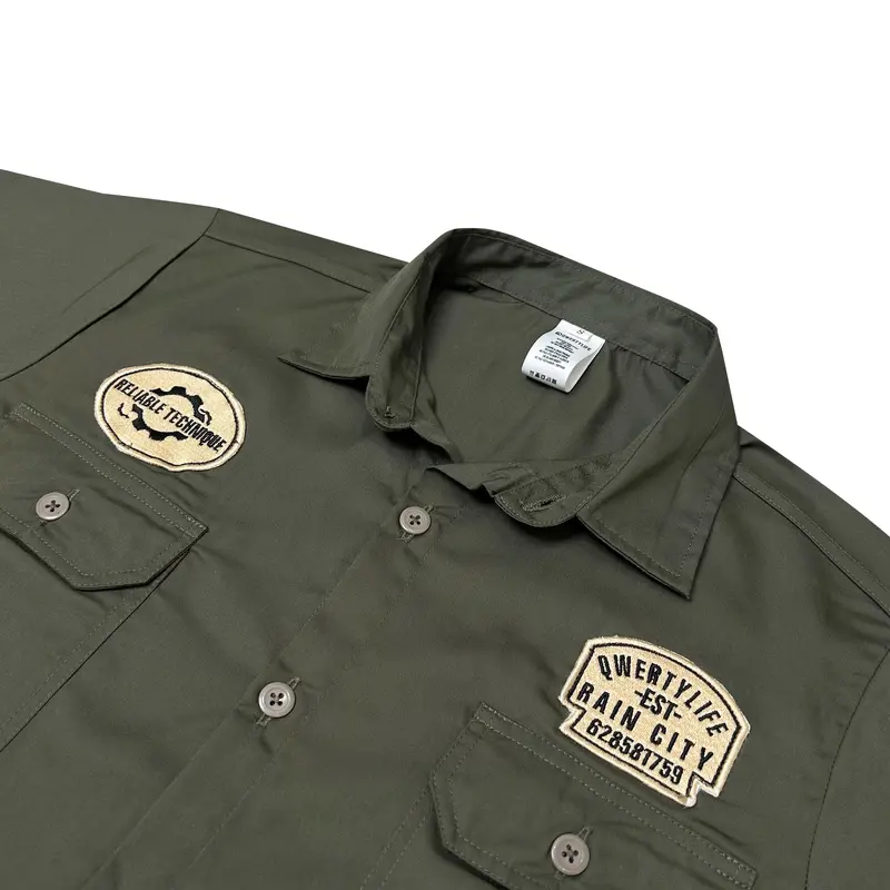 Qwertylife Workshirt Technical Olive 1