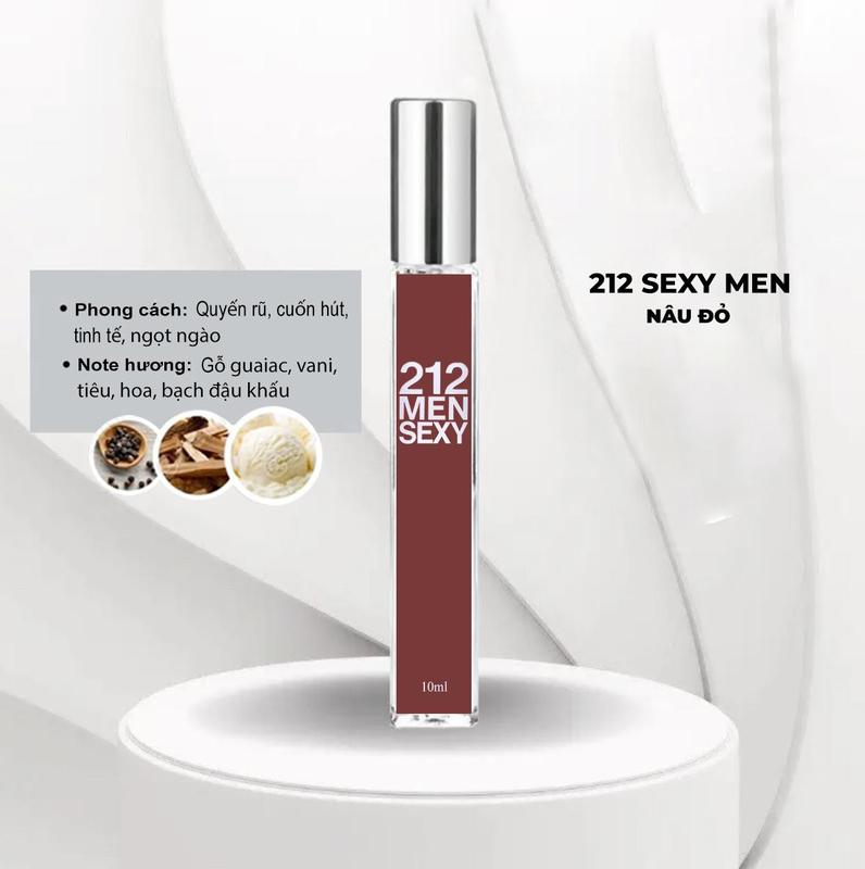  Nước Hoa Nam 212 Sexy Men Chiết 10ml Hương Thơm Nam Tính Mạnh Mẽ Cuốn Hút 