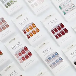 Grosir  Kuku 3D  Kuku murah Isi 24pcs free lem cair dan lem gell(jika stok masih ada)Kuku palsu grosir,kuku palsu dan lem isi 24 pcs mix ukuran,besar dan kecil kuku bisa pakai, kuku palsu murah,  Nail Art