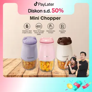 (GREBEK GUDANG KETARKETIR) Samono Food Processor penghalus daging dan sayuran Mpasi Penggiling 300 ml [SW-MC200}