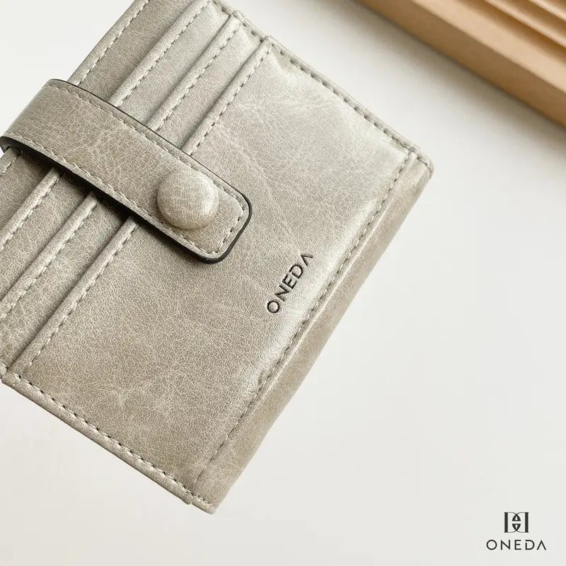 Oneda Liora Dompet Lipat Kartu Pria Wanita #W211 Pink Uang 5