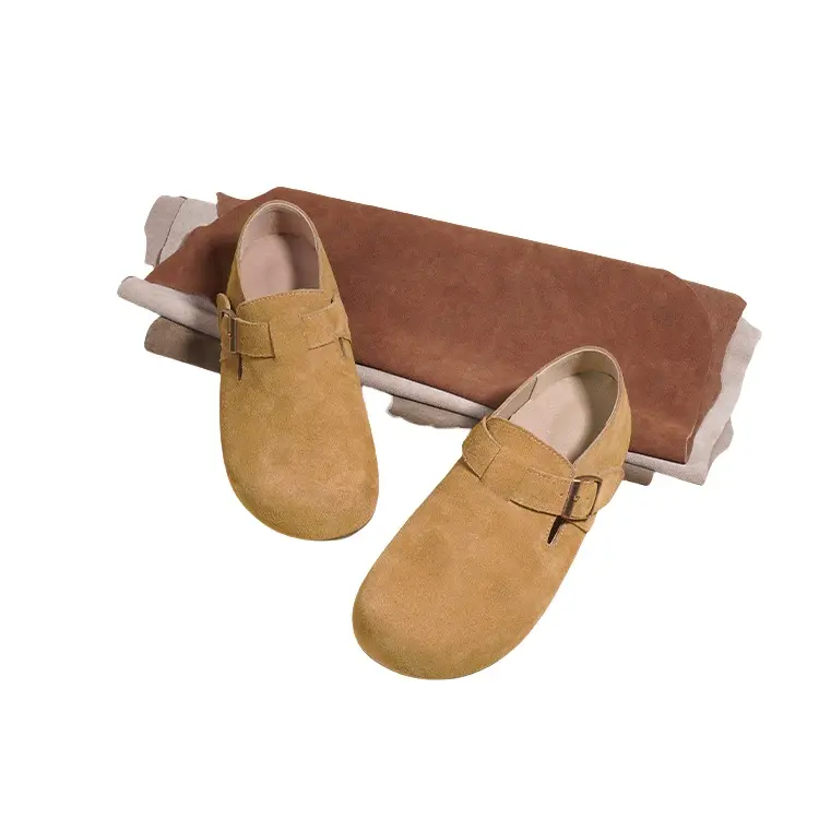 3CM tall all-inclusive Boken shoes for women in 2025, thick-soled, inward-heightening, new Spring and autumn one-foot Boken shoes Mules 3
