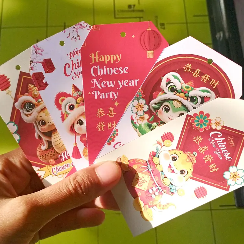(40) Kartu Ucapan  Chinese New Year Xio Ular / Hang Tag / Gong Xi Fa Cai 4
