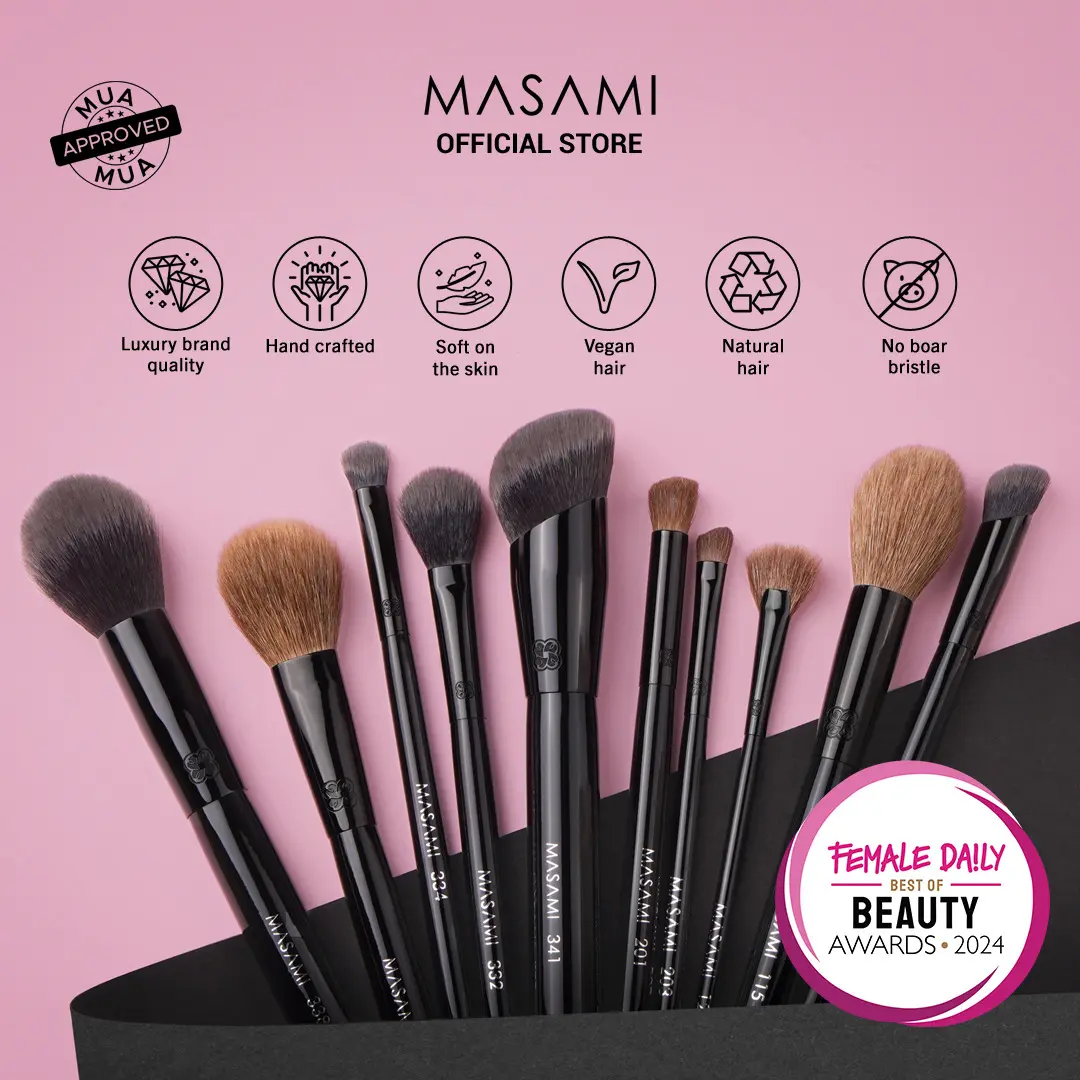 Masami Brush 2.0 Tapered Blending / Kuas Eyeshadow / Powder Brush / Kuas Concealer / Kuas Foundation Individual Brush